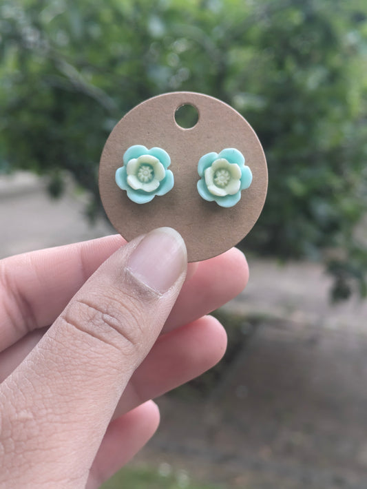 Sky Blue Floral Earrings