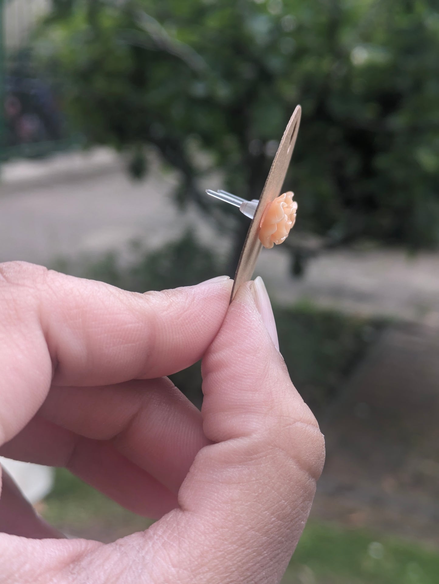 Peachy Rose Stud Earrings